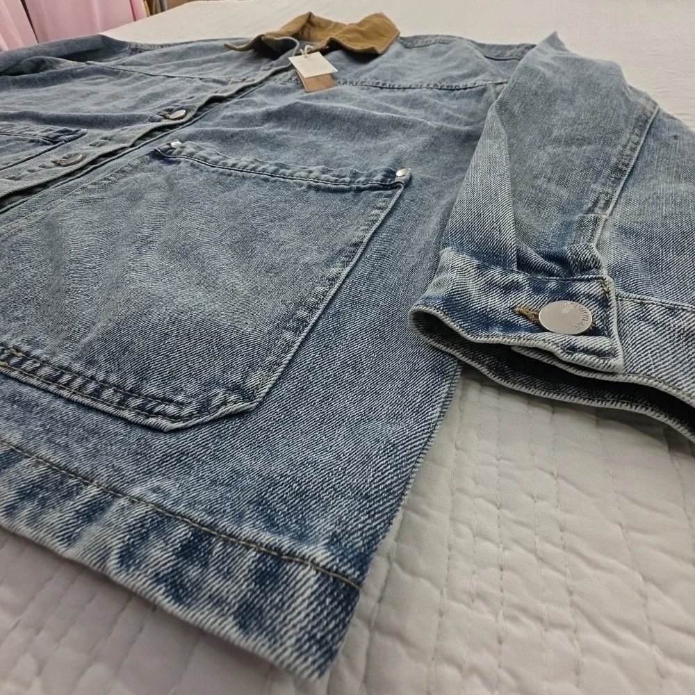 Ashley Vintage Charm Chore Jacket Mens L Large Denim NEW Deep Pockets NWT‎ Barn